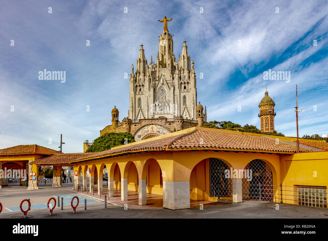 Kirche Sagrat Cor, Tibidabo, 5, Barcelona, Katalonien, Spanien Stockfoto