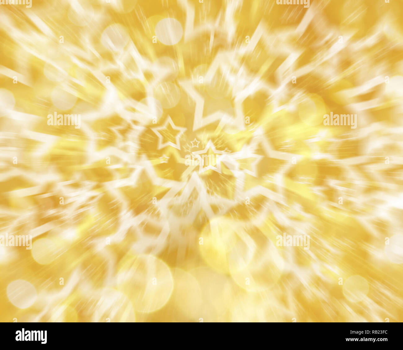 Gold starburst Motion blured Stockfoto