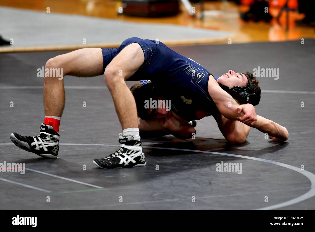 Folkstyle wrestling Stockfoto