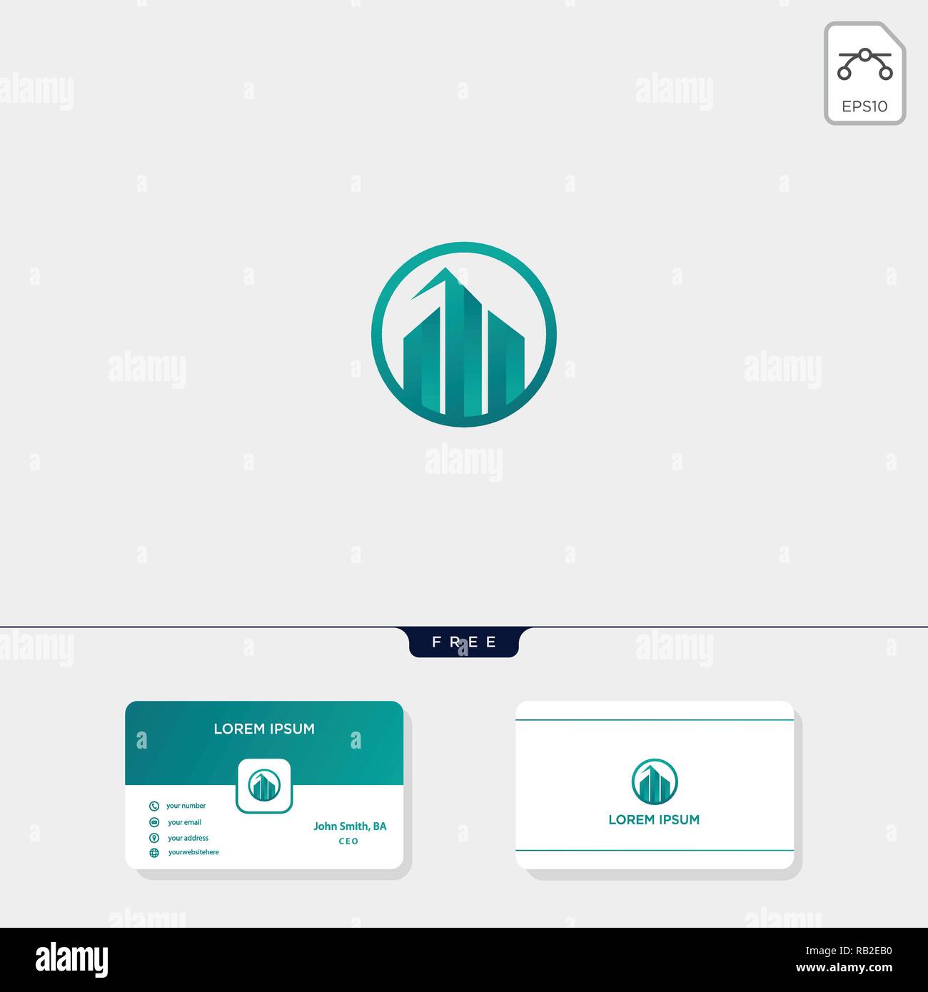 Accounting Finance Diagramm oder Immobilien, Wohnung kreative logo template Vector Illustration und Logo Inspiration. business card Design template Inc. Stock Vektor