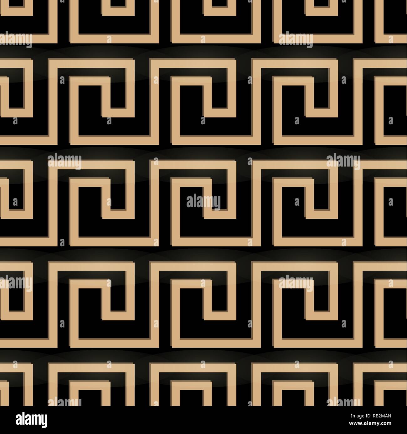 Nahtlose Muster meander Ornament. Schwarze und goldene Textildruck. Griechenland vektor design. Griechische Fliesen eps 10. Stock Vektor