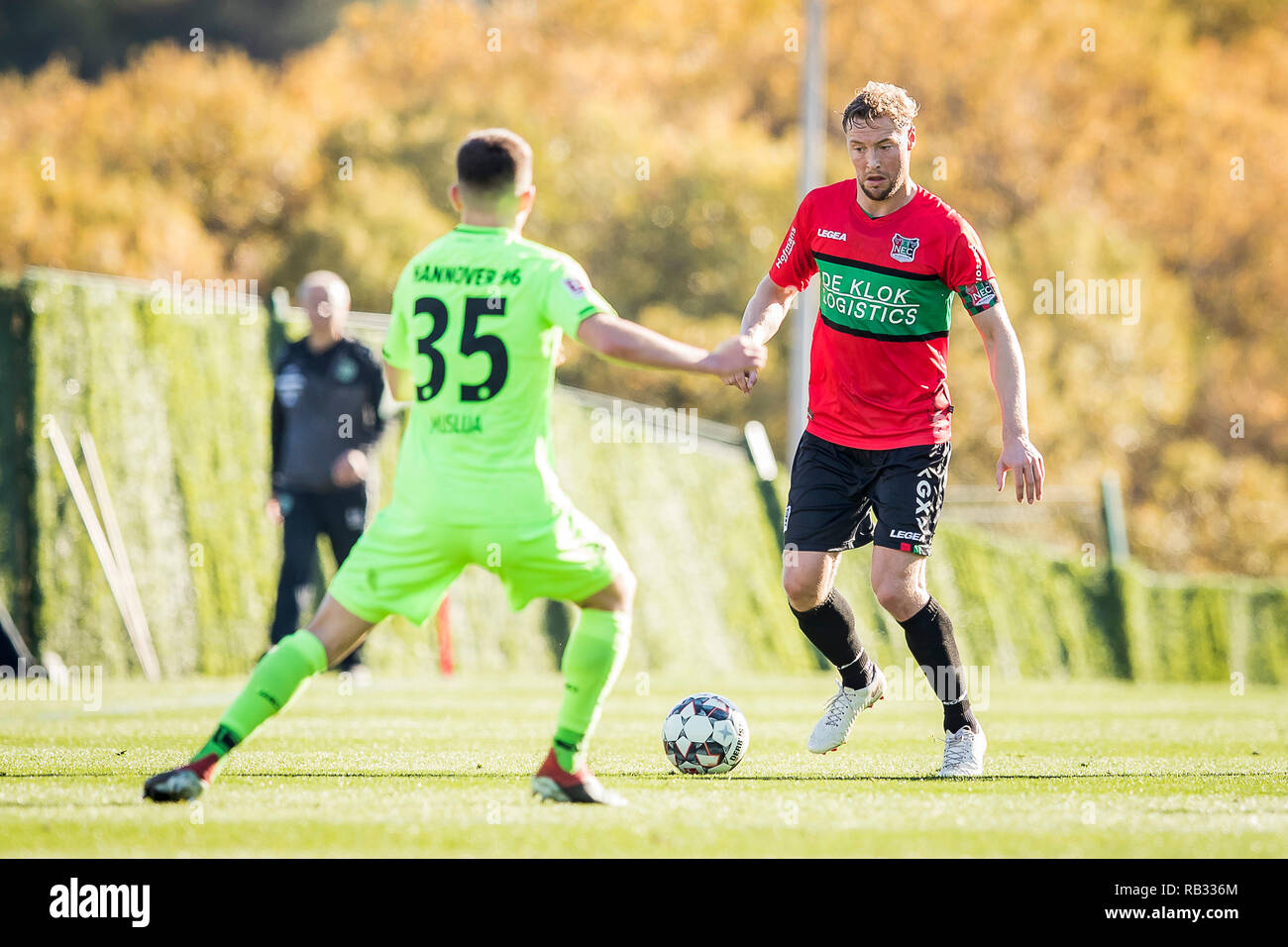 Estepona, Spanien. 06 Jan, 2019. Estepona, Spanien. 6. Januar 2019. Niederländische Fußball Keuken Kampioen divisie Saison 2018 / 2019. NEC Spieler Rens van Eijden während des Spiels NEC - Hannover 96. Credit: Pro Schüsse/Alamy Live News Credit: Pro Schüsse/Alamy leben Nachrichten Stockfoto