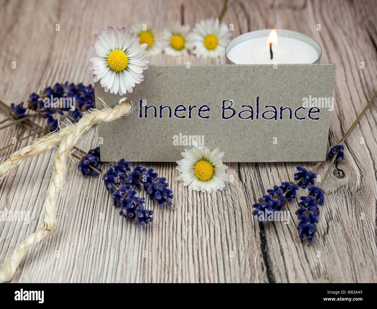 Innere Balance Banner Stockfoto