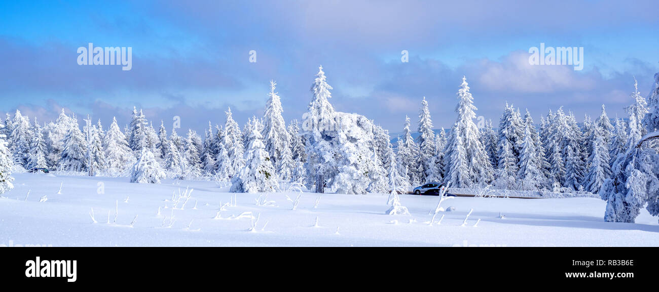 Harz, Winter, Deutschland Stockfoto