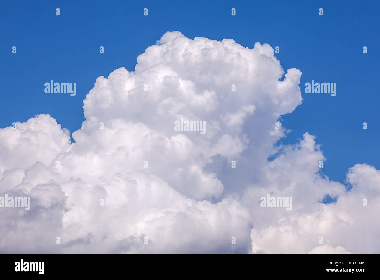 Big puffy Clouds frischen blauen Himmel Stockfoto