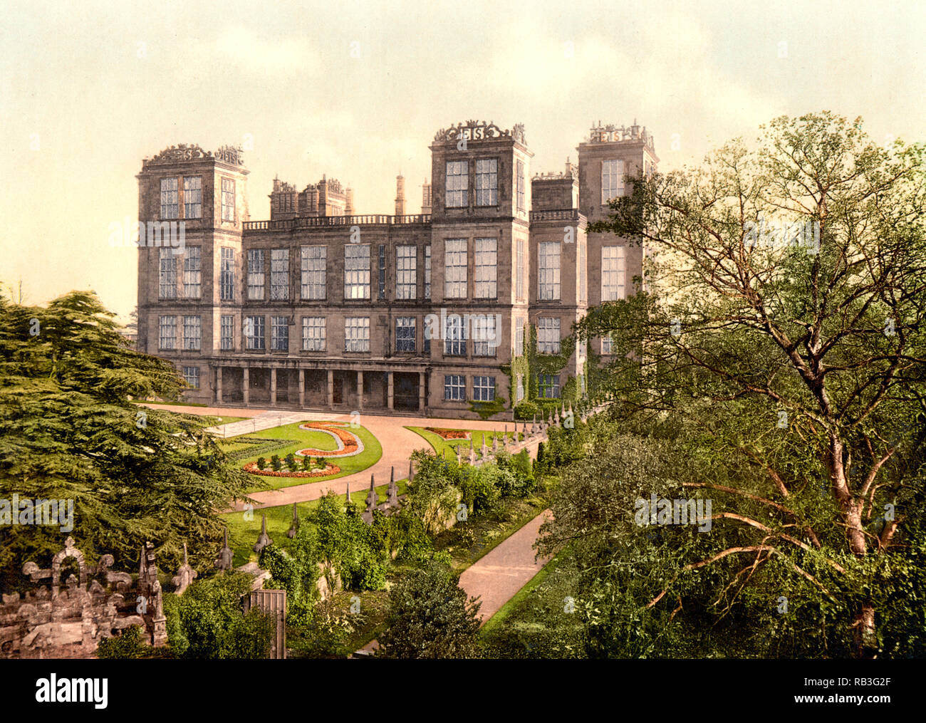 Hardwick, neue Halle, Derbyshire, England, um 1900 Stockfoto