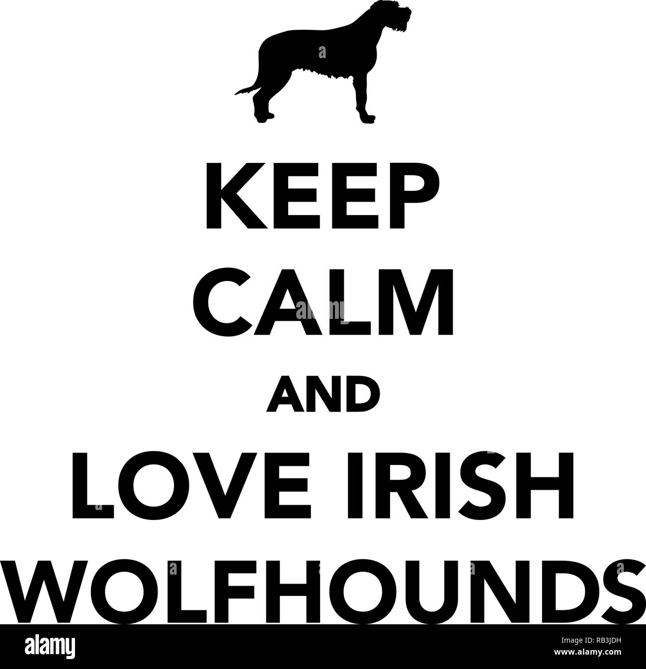 Ruhe und Liebe Irish Wolfhounds Halten Stock Vektor