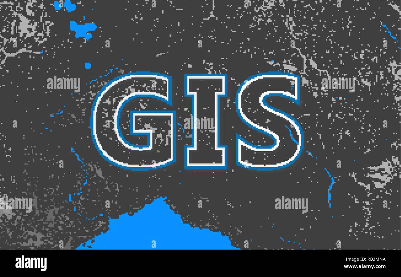 Geographische Informationssysteme, GIS, Kartographie und Mapping. Web Mapping. GIS-Tag Stock Vektor