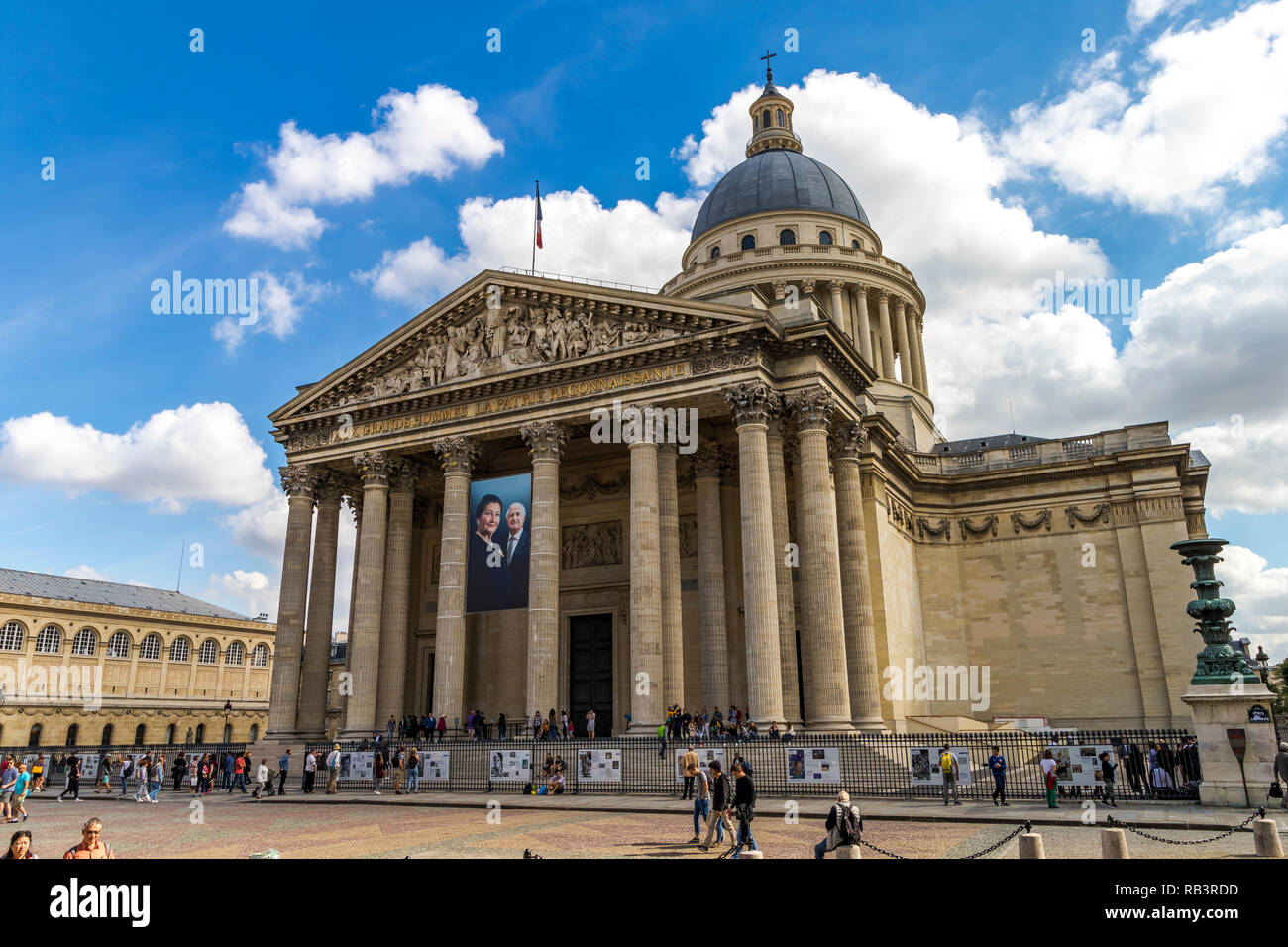 Das Panthéon, eine säkulare Mausoleum mit den sterblichen Überresten von Unterschieden die französischen Bürger, mit einer Fassade auf dem Pantheon in Rom nachempfunden. Stockfoto