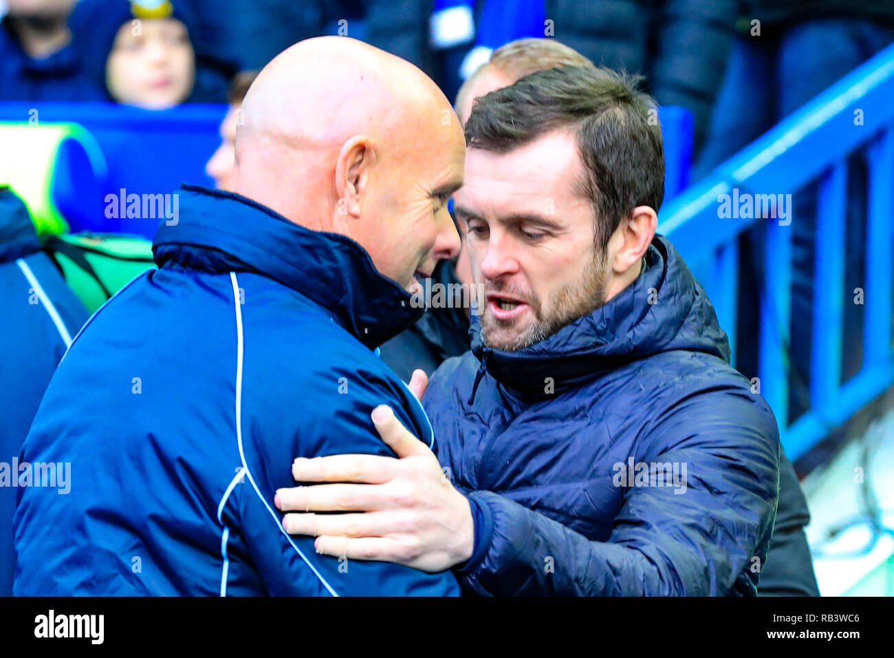 5. Januar 2019, Hillsborough, Sheffield, England; die Emirate FA Cup, 3.Runde, Sheffield Mittwoch v Luton Town: Nathan Jones Manager von Luton Town Credit: John Hobson/News Bilder der Englischen Football League Bilder unterliegen DataCo Lizenz Stockfoto