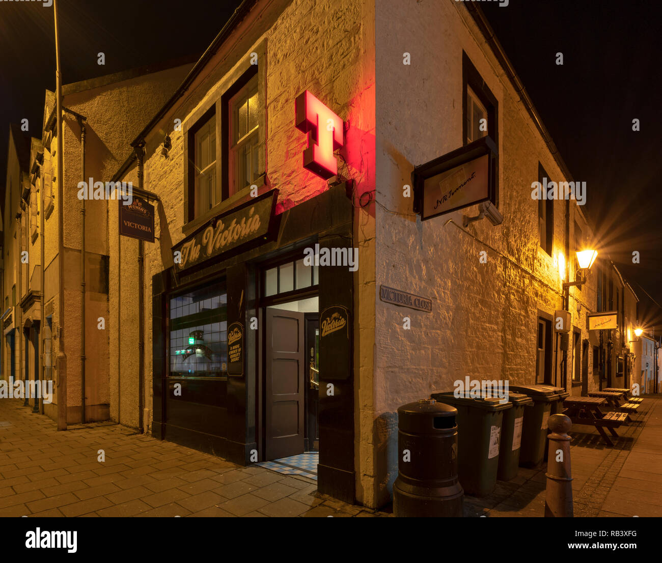 Die Victoria Bar, 211 High Street, Elgin, Moray, Schottland. Stockfoto