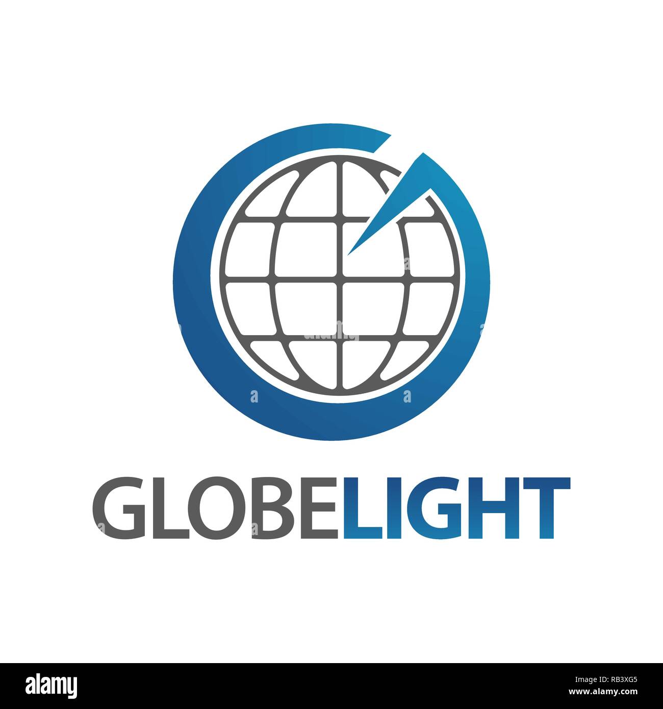 Globus Licht schreiben G logo Konzept Design vorlage Idee Stock Vektor