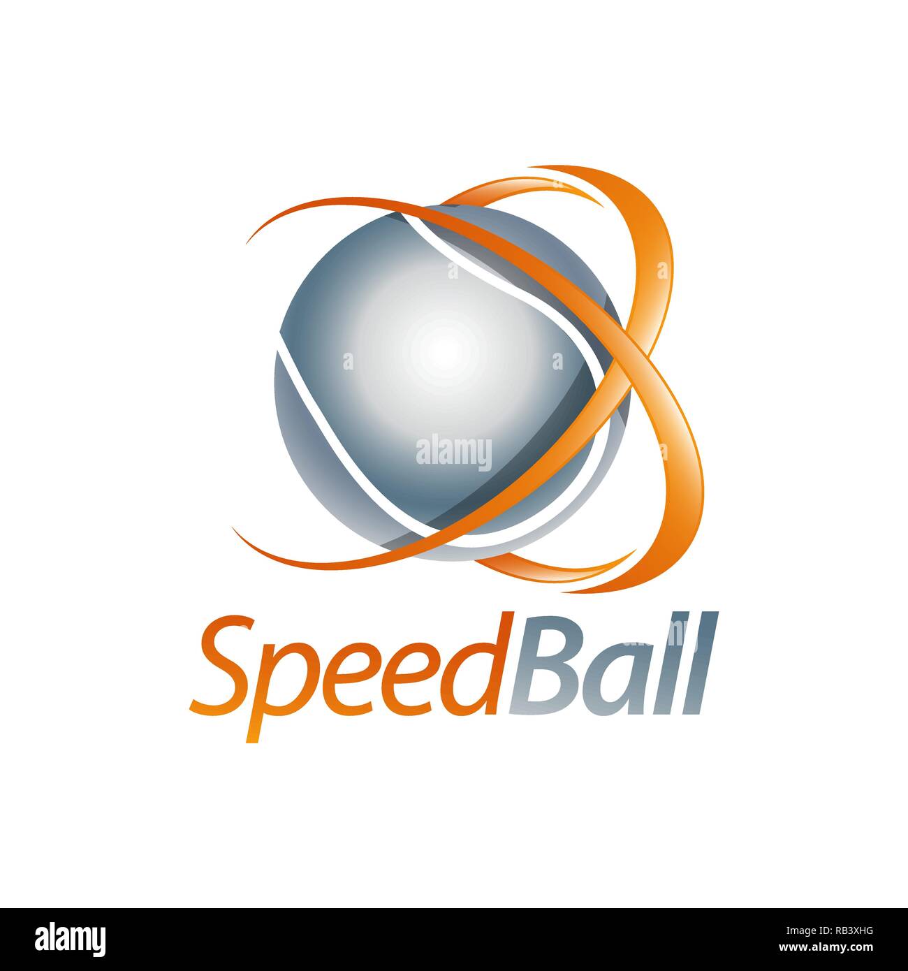 Speed Ball glänzende Kugel logo Konzept Design vorlage Idee Stock Vektor