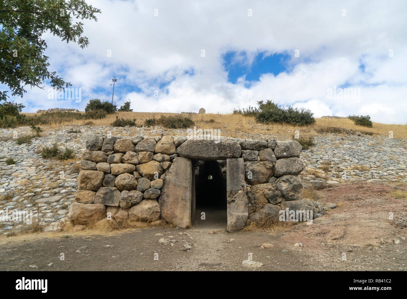 Yerkapi Tor und Tunnel in Hattusa, der 1986 von der UNESCO zum Weltkulturerbe aufgenommen wurde. Corum, Türkei. Stockfoto