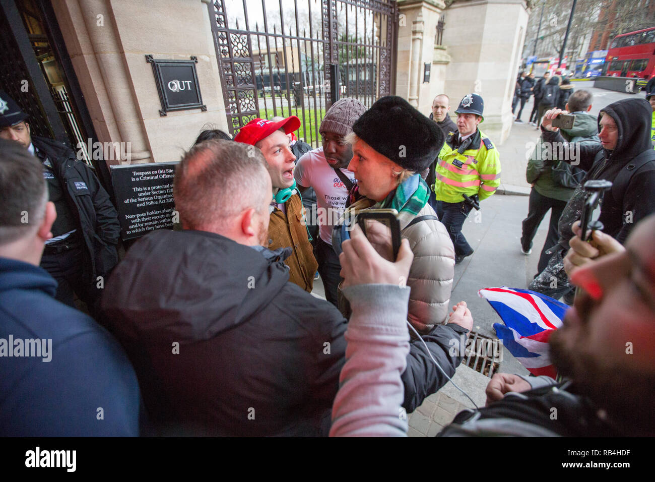 London, Großbritannien. 7. Jan 2019. Anna brexiteers Soubry MP ins Parlament Credit: George Cracknell Wright/Alamy leben Nachrichten Stockfoto