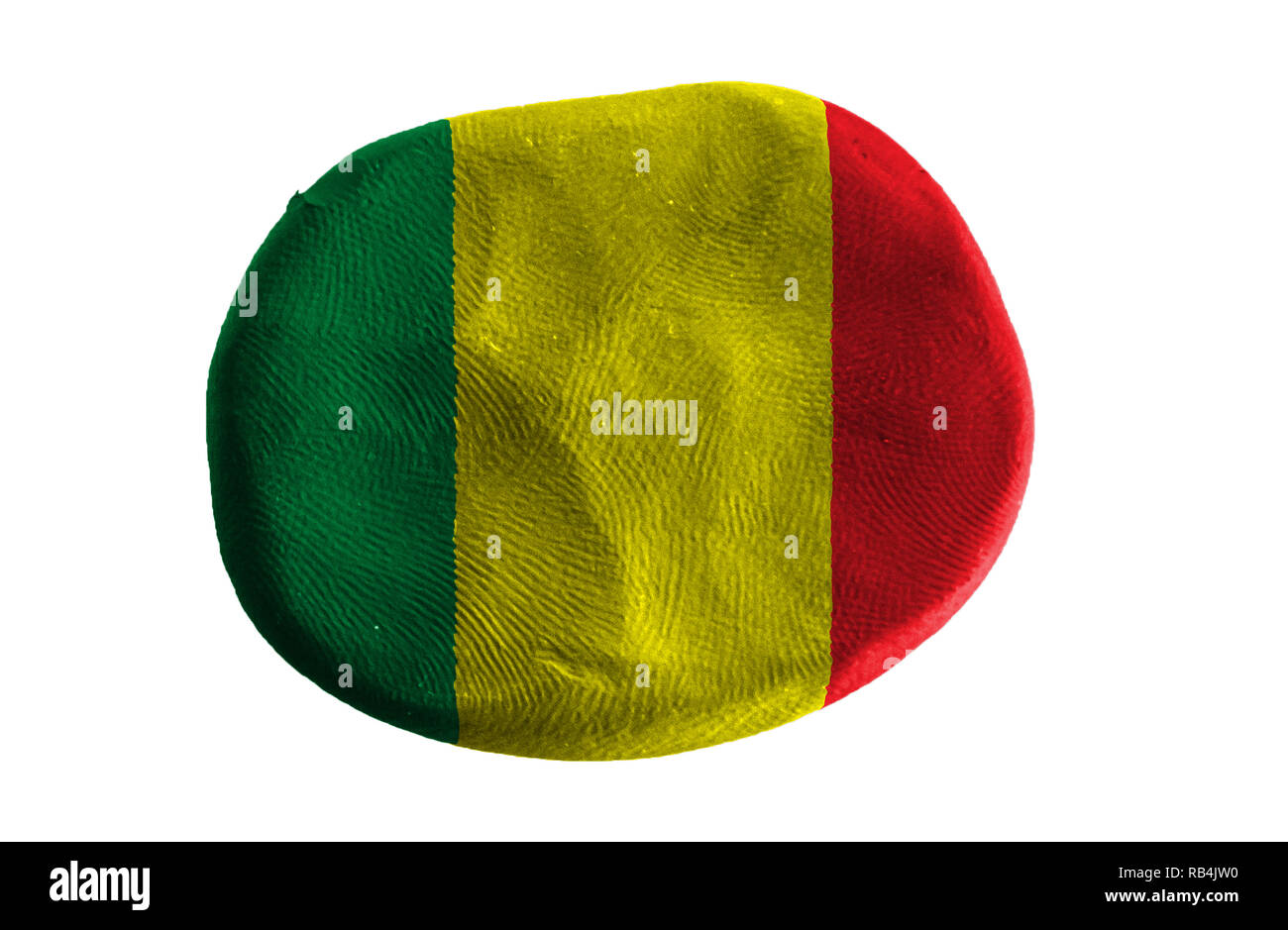Mali Flagge, Ton Stockfoto