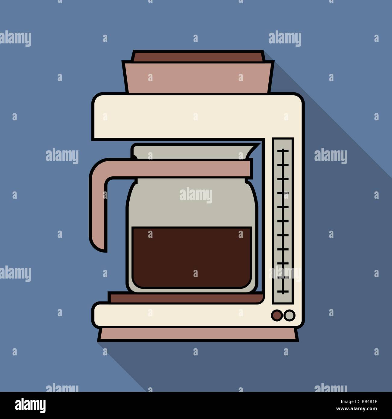 Isolierte Kaffeemaschine, flache Bauform für Symbol. Vector Illustration Stock Vektor Isolierte Kaffeemaschine, flache Bauform für Symbol. Vector Illustration Stock Vektor