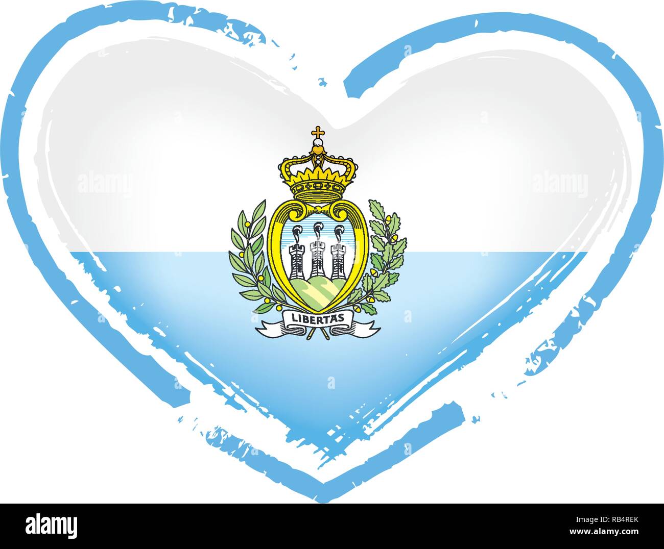 San Marino Fahne, Vector Illustration auf weißem Hintergrund Stock Vektor