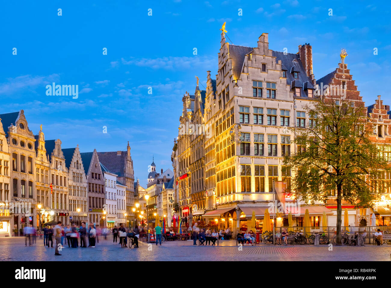 Der Grote Markt (großer Marktplatz') von Antwerpen, Belgien Stockfoto