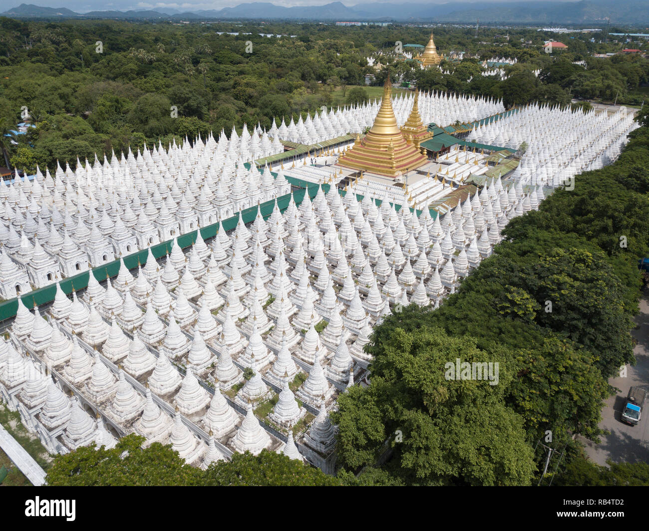 Luftaufnahme von sanda mun Pagode, Mandalay, Myanmar Stockfoto