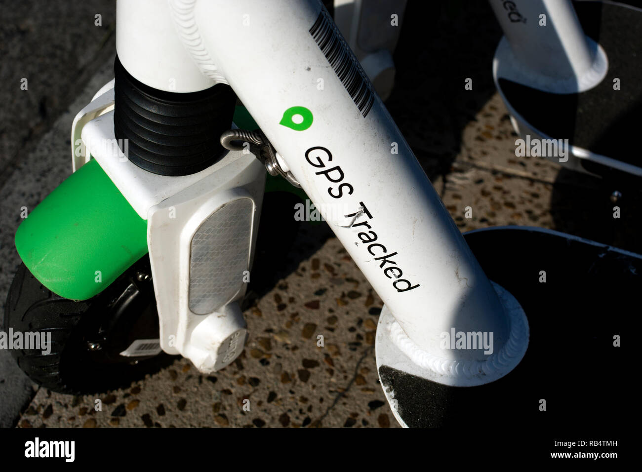 Kalk - S Elektroroller detail, Brisbane, Queensland, Australien Stockfoto