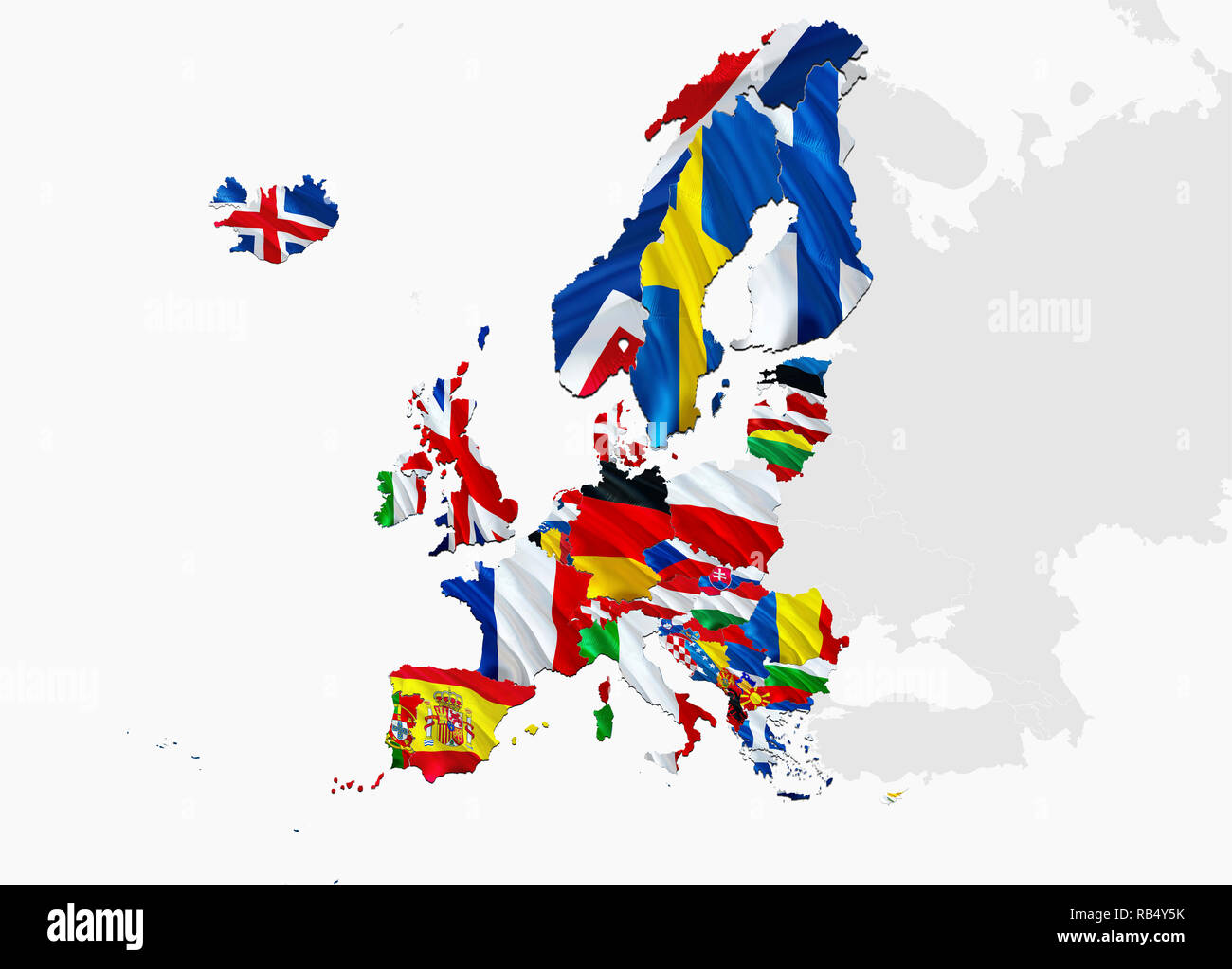 Flagge Karte Von Europa 3d Rendering Europa Karte Und Flagge Das Nationale Symbol Fur Europa Nationale Wehende Flagge Bunte Konzept 3d Muster Hintergrund Downl Stockfotografie Alamy