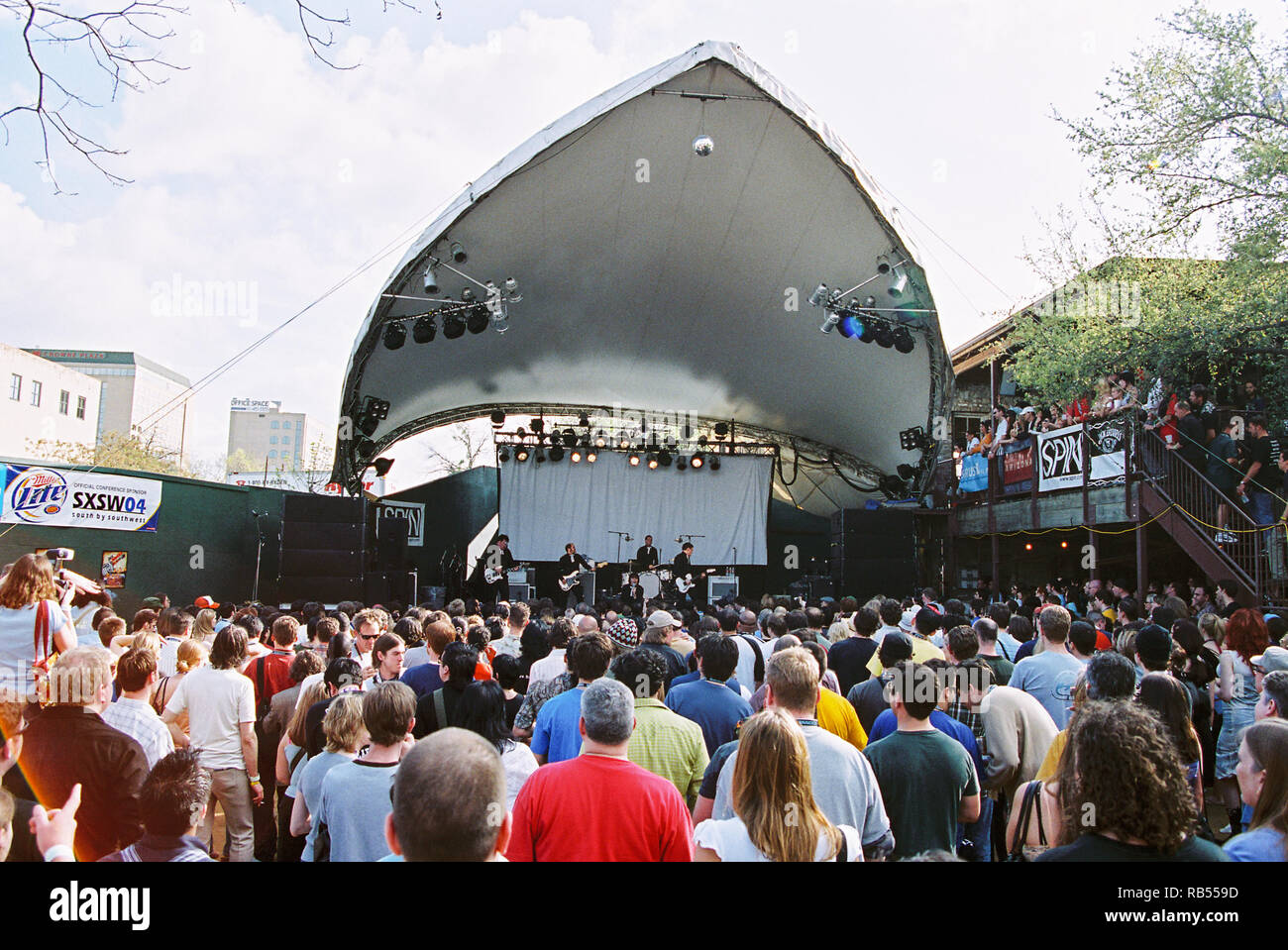 Die Nesselsucht bei Stubb's Bar-B-Q, 801 Red River, Austin, Texas, United States. Stockfoto