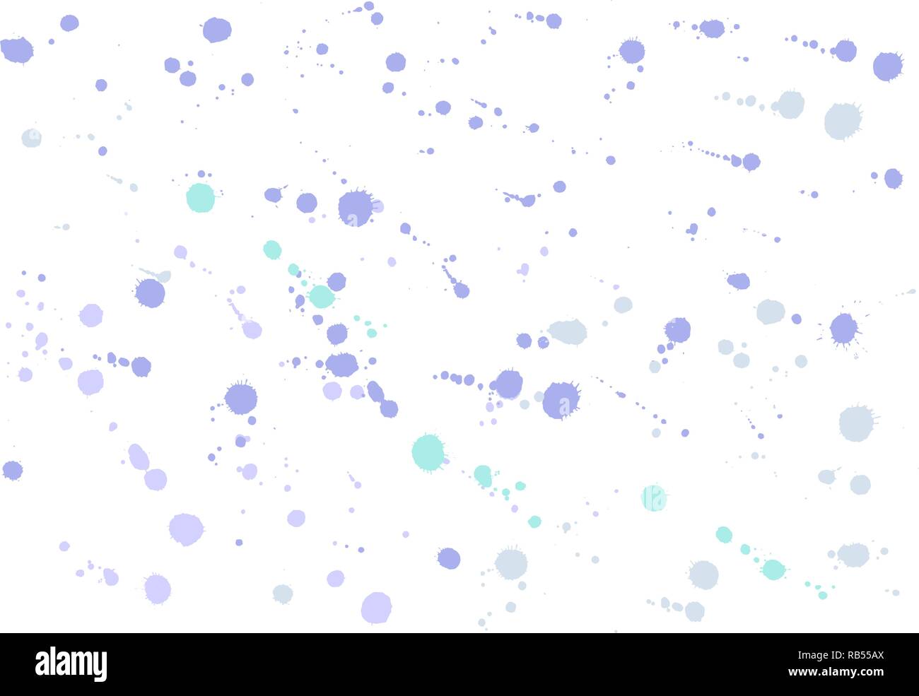 Nahtlose Muster von Tinte Flecken auf weißem Hintergrund. Vector Illustration Stock Vektor