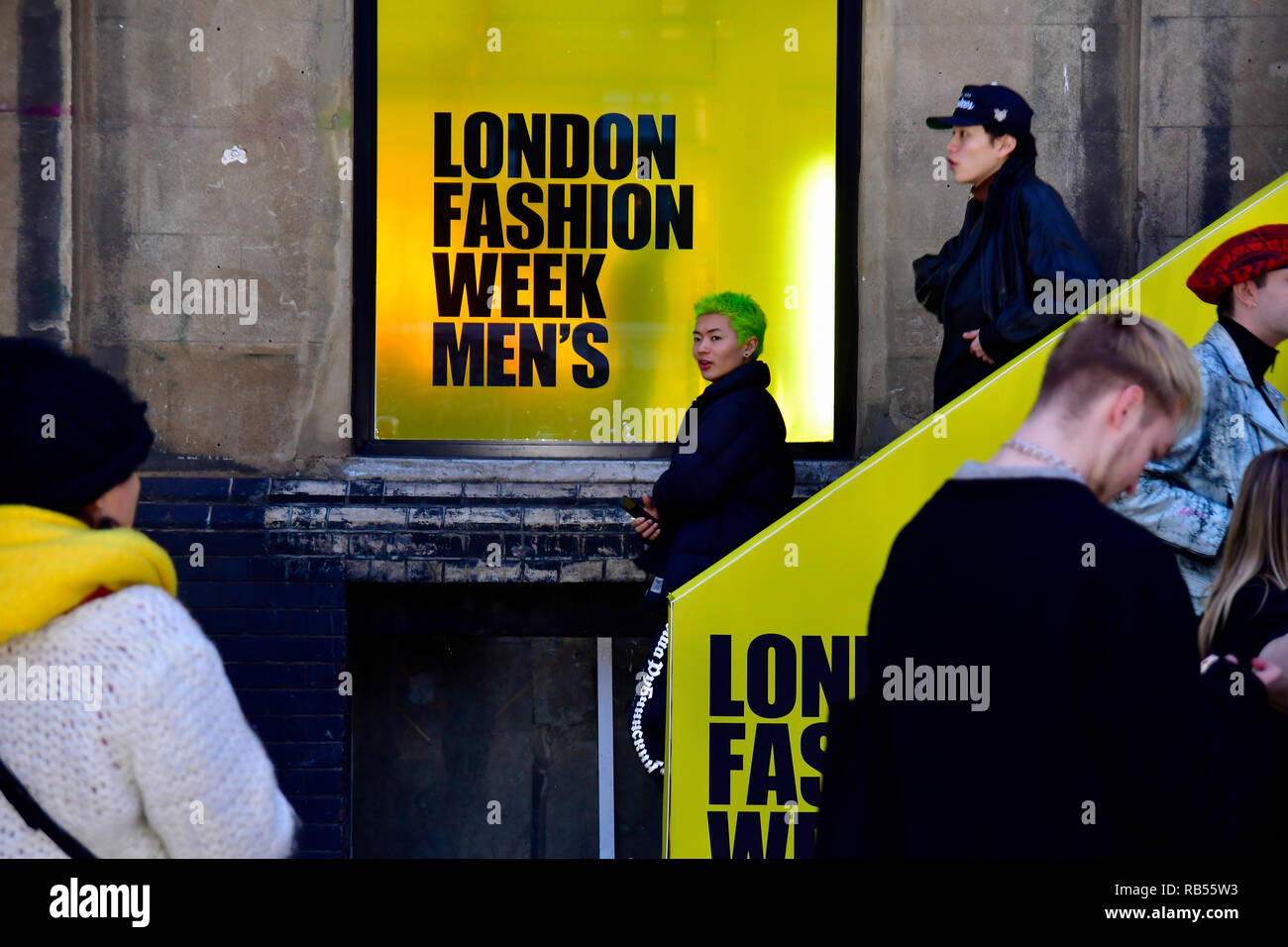 Die London Fashion Week Männer, London, UK Stockfoto
