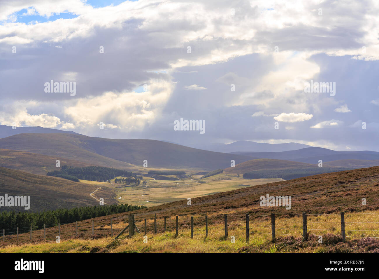 Impressionen vom Cairngorms National Park in Schottland, UK im August 2018. Stockfoto