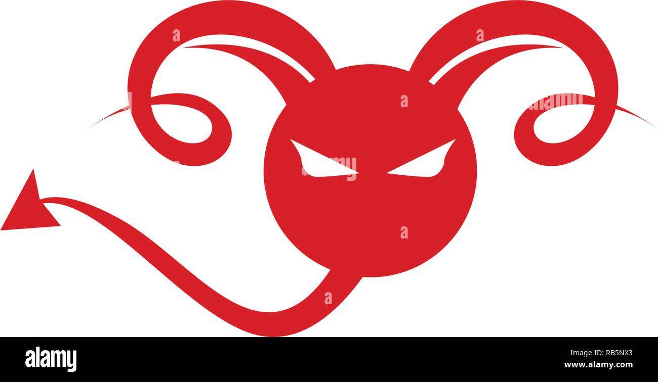 Teufel Logo Vektor Icon Vorlage Stock Vektorgrafik Alamy