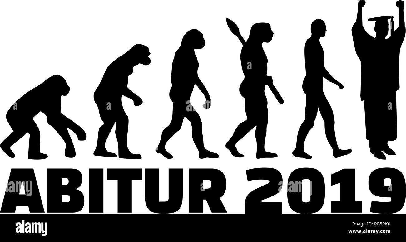 Absolvent evolution High School 2019 deutsch Stockfoto