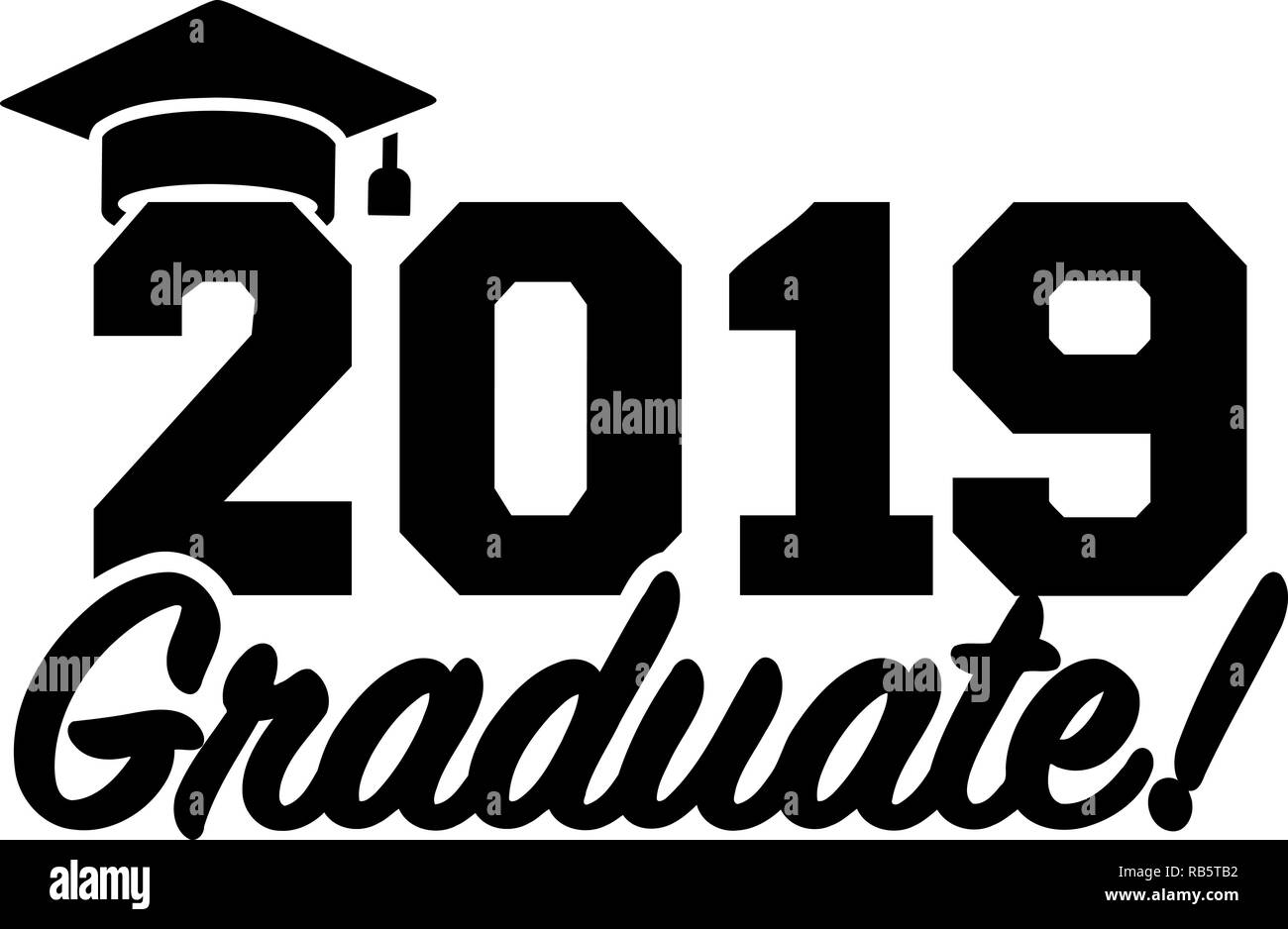 2019 Absolvent der Graduierung Stockfoto