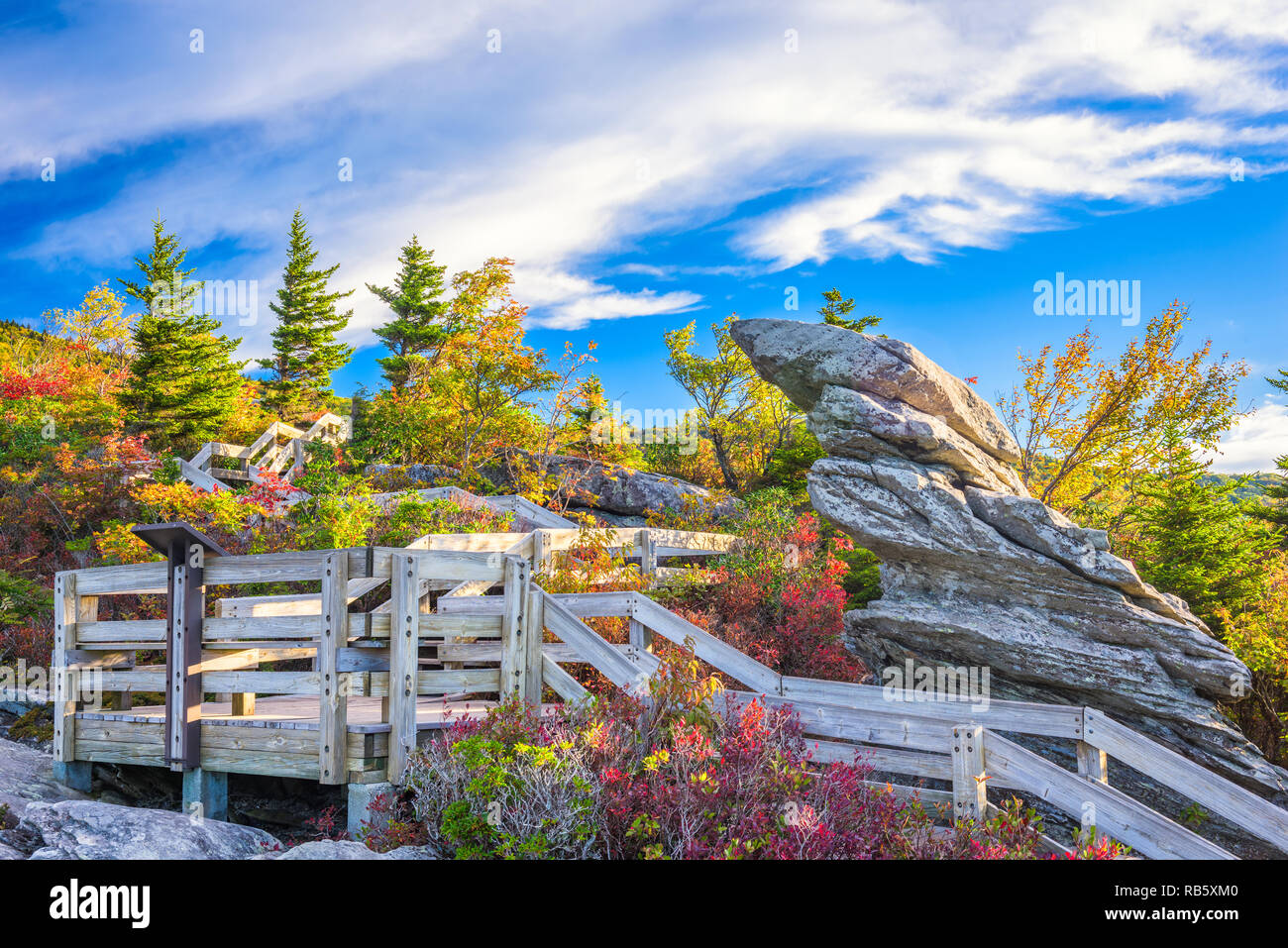 Grandfather Mountain, North Carolina, USA. Stockfoto