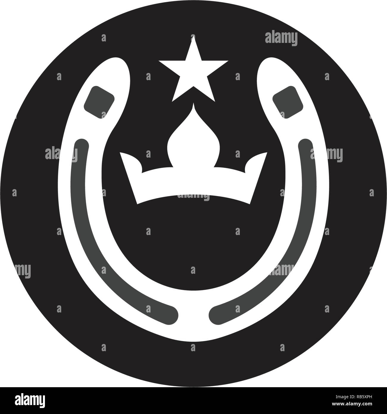 Pferd Schuhe schwarz Logo und Symbole Vektor Stock-Vektorgrafik - Alamy
