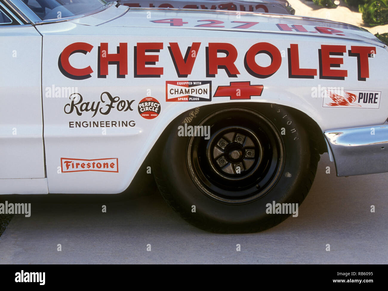 Junior Johnson 1963 Chevrolet Impala SS Geheimnis Motor Auto an Wilksboro Speedway Stockfoto