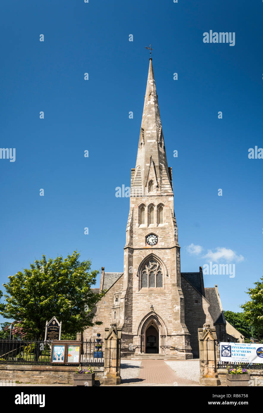 Die invergordon Kirche von Schottland, Großbritannien, Europa. Stockfoto