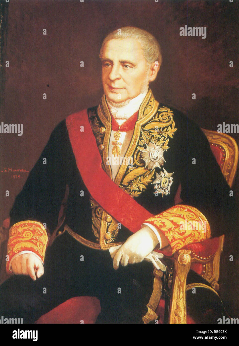 Don Manuel de Pando y Fernández de Pinedo, 6 Marquis von Miraflores Granden von Spanien und 4 Graf von la Ventosa (1792-1872), spanischer Politiker, der zwei Mal als Ministerpräsident von Spanien Stockfoto