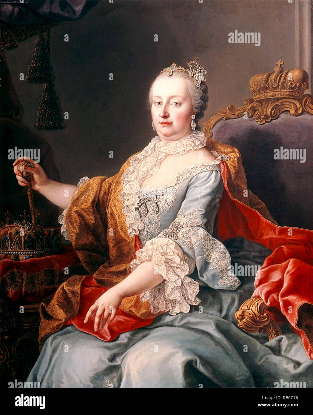 Maria Theresia Maria Theresia Walburga Amalia Christina (1717 - 1780) nur weibliche Herrscher der Habsburgischen Herrschaften und der letzte des Hauses Habsburg. Stockfoto