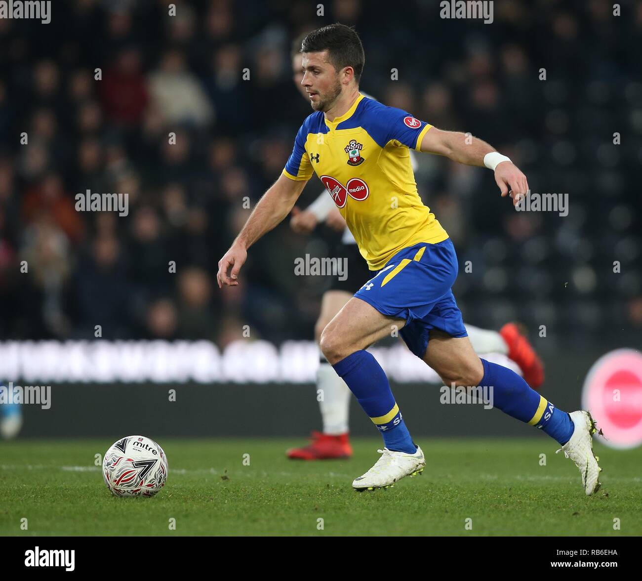 SHANE LONG, Southampton FC, DERBY COUNTY V SOUTHAMPTON, die Emirate FA Cup 3. Runde, 2019 Stockfoto