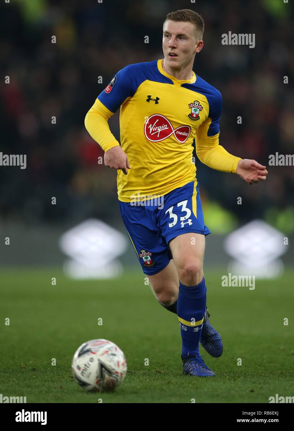 MATT TARGETT, Southampton FC, DERBY COUNTY V SOUTHAMPTON, die Emirate FA Cup 3. Runde, 2019 Stockfoto