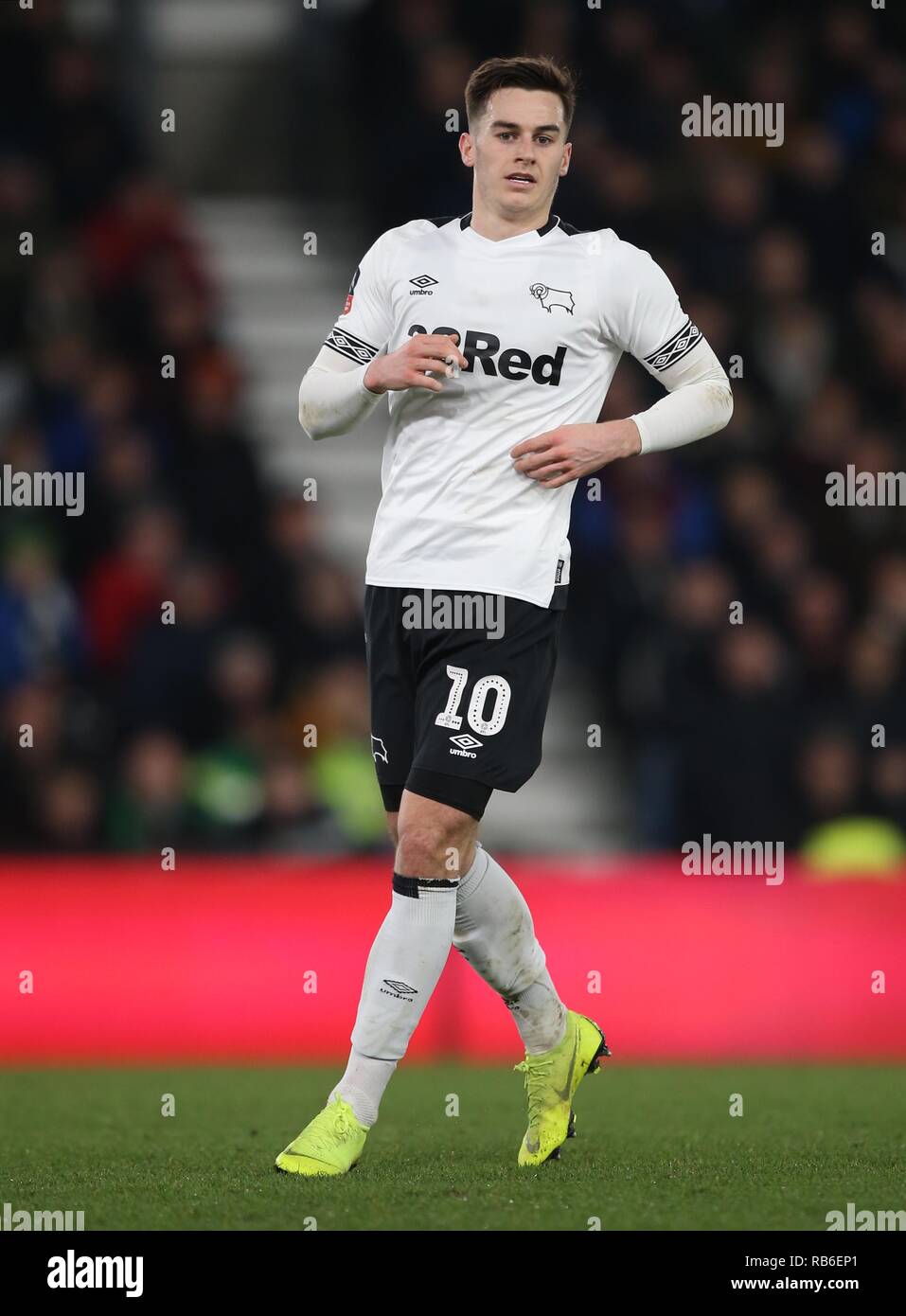 TOM LAWRENCE, Derby County FC, DERBY COUNTY V SOUTHAMPTON, die Emirate FA Cup 3. Runde, 2019 Stockfoto