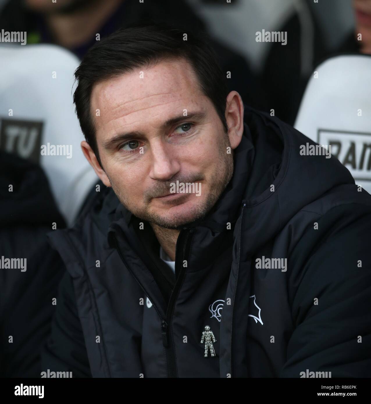 FRANK LAMPARD, DERBY COUNTY MANAGER, DERBY COUNTY V SOUTHAMPTON, die Emirate FA Cup 3. Runde, 2019 Stockfoto
