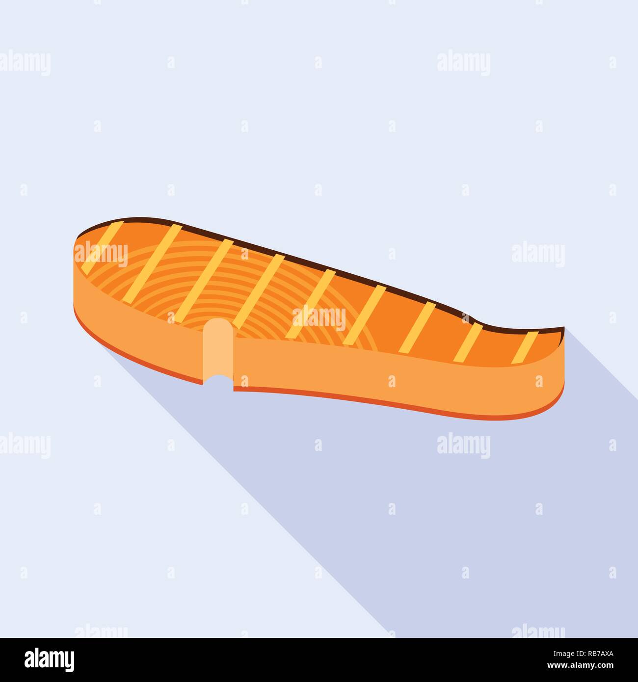 Rote Grill Fish Symbol, flacher Stil Stock Vektor