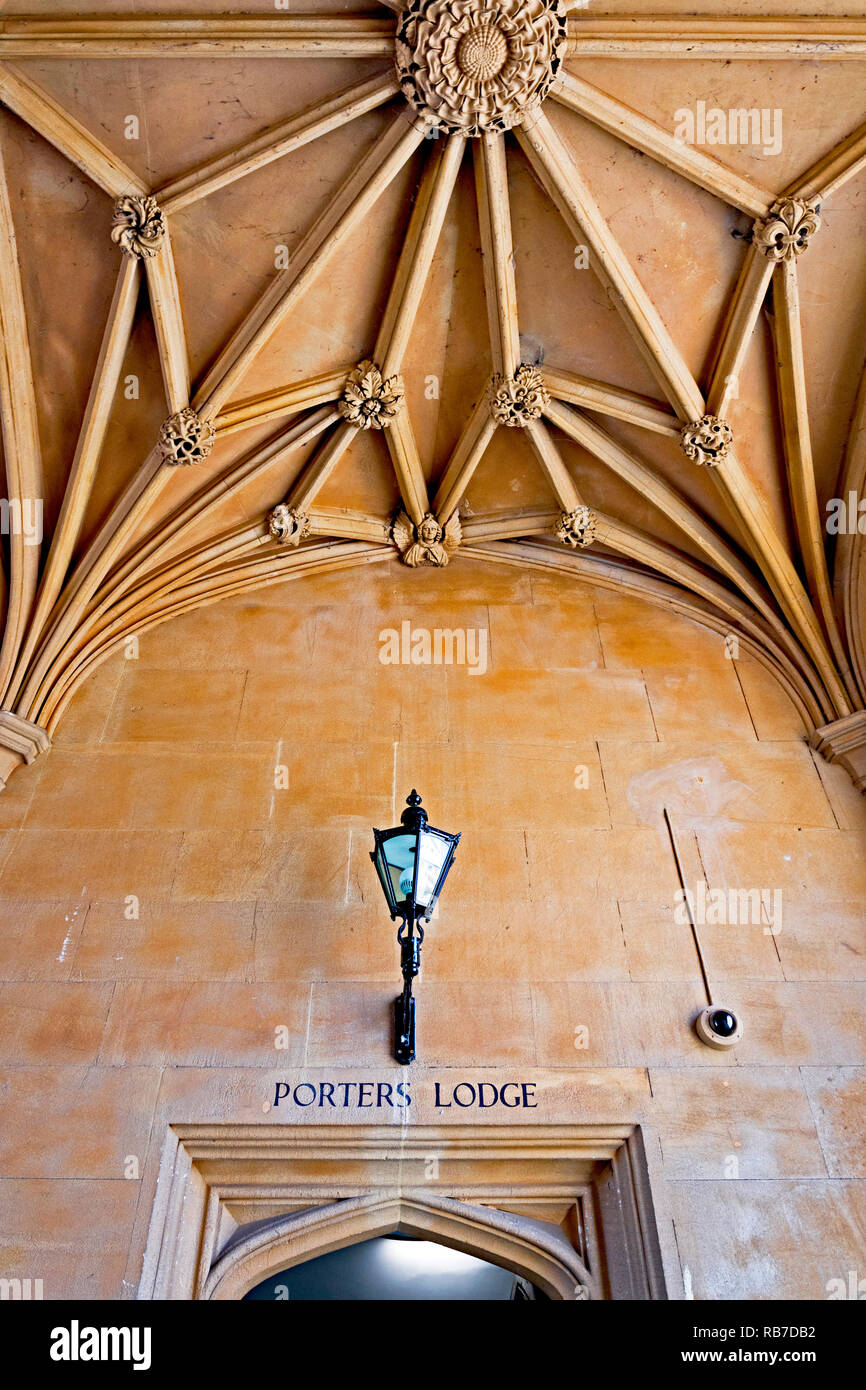 Cambridge - Kings College, Porter Lodge Stockfoto