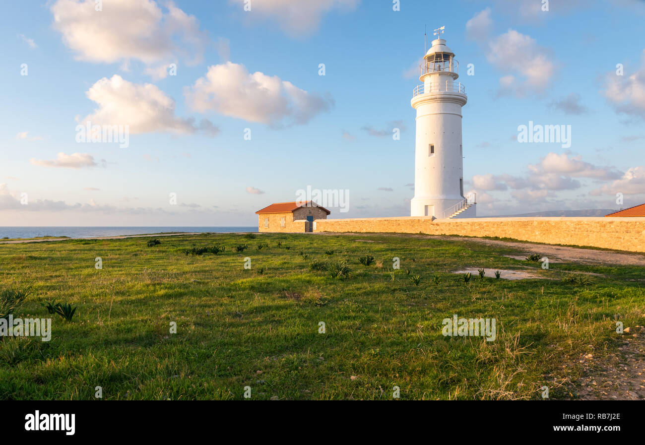 Leuchtturm von Paphos, Paphos, Zypern. Stockfoto