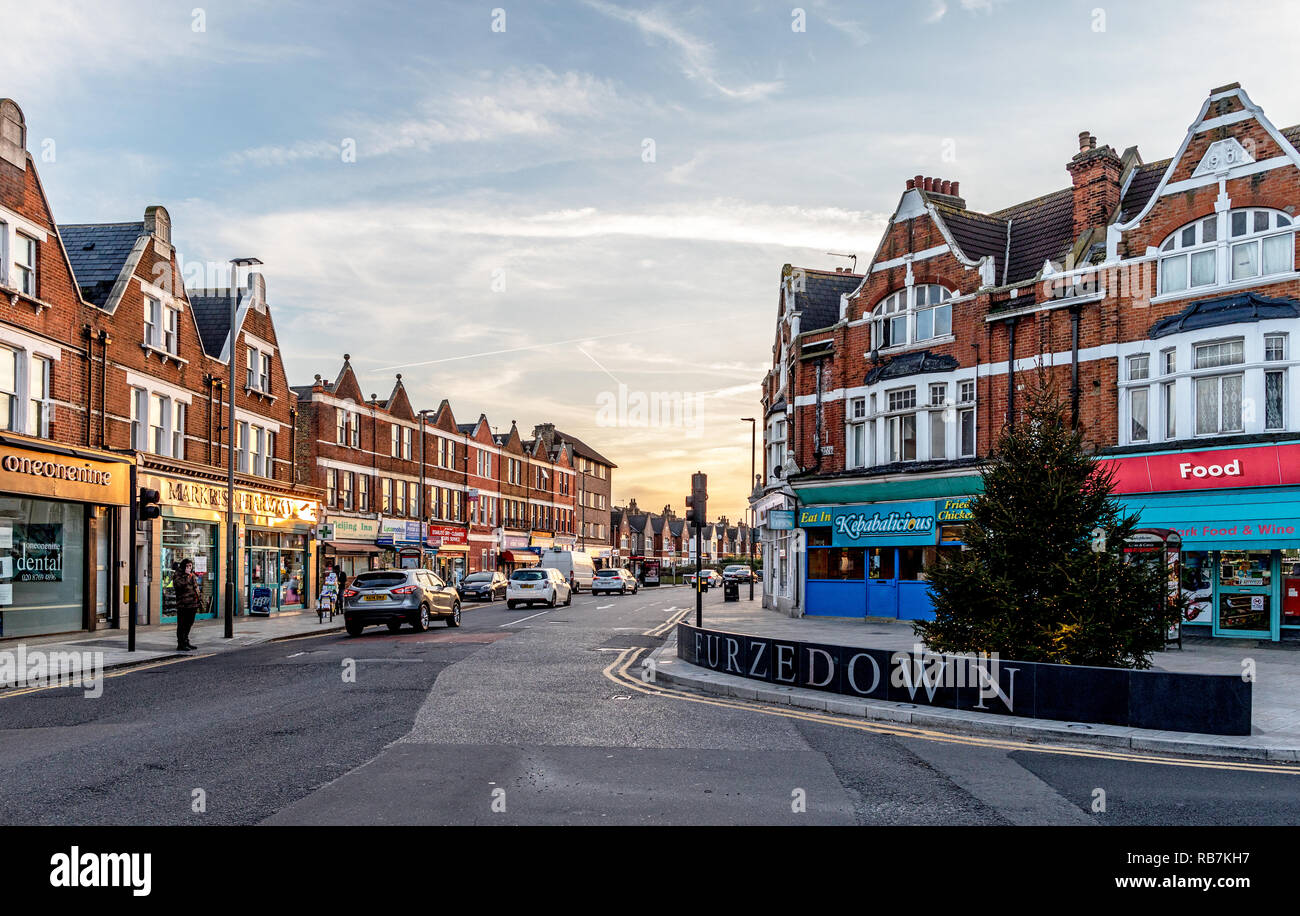 Zentrale Furzedown South London UK Stockfoto