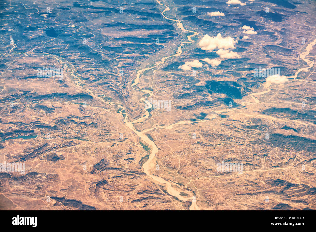 Seite Fluss Waschen des San Juan River in der Nähe von Farmington New Mexico USA Stockfoto