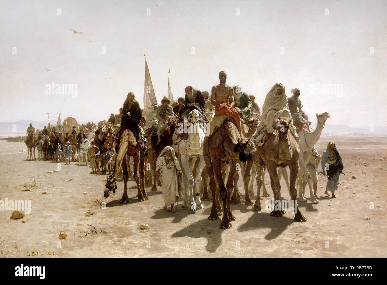 Leon Bauch, Pilger nach Mekka, 1861 Öl auf Leinwand, Musée d'Orsay, Paris, Frankreich. Stockfoto