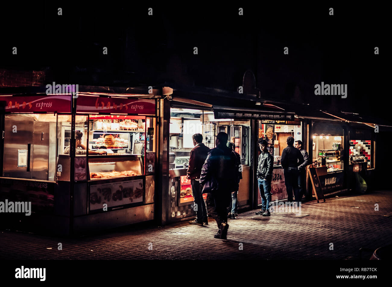 Gloucester Green bei Nacht, Oxford, England, Großbritannien Stockfoto